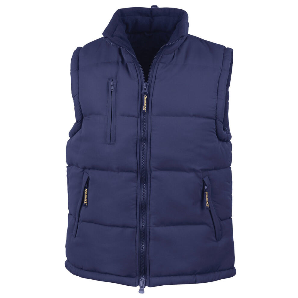 Result (3Xl, Navy) Unisex Adult Padded Body Warmer