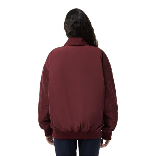 Lacoste (6 UK, Red) Lacoste Womens/Ladies Oversized Bomber Jacket 1