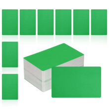200Pcs Metal Business Card Blanks,1/64 INCH Thick 3.4x2 inch Aluminum Laser-Engraving Materials Unique Cards Green