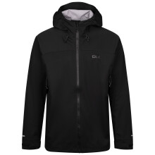 (XL, Black) DLX Mens Hooded Waterproof Jacket Johannes
