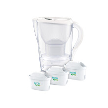Caraffa filtrante BRITA Marella Cool White, 2,4 l + 3 filtri per acqua BRITA Maxtra+