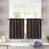 Brown Light-Blocking Short Curtains 36.22x29.92 in Rod 3