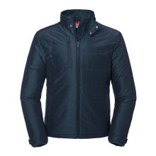 (M, French Navy) Russell Mens Cross Padded Jacket