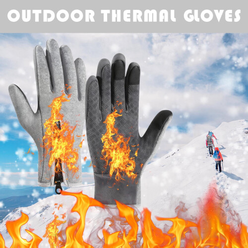 Thermal Gloves Waterproof Windproof Touchscreen Compatible 2