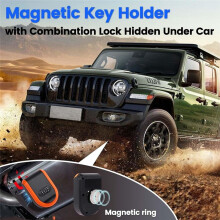 Magnetische Sleutelkluis met 4-Cijferige Combinatieslotverberger Onder de Auto, Magnetische Sleutelhouder voor Binnen, Buitenreizen A