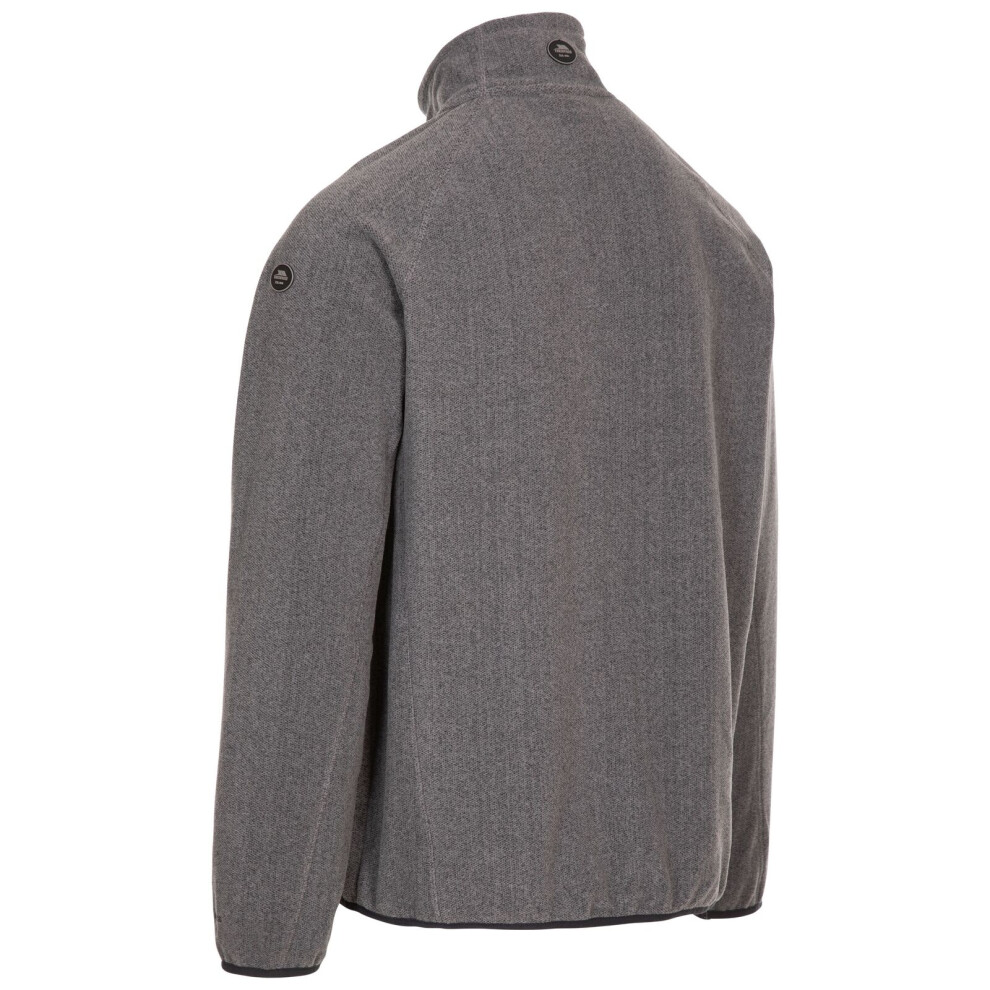 Trespass Men's Smokey Blue Marl 1/2 Zip Fleece Flatlid - Image 3