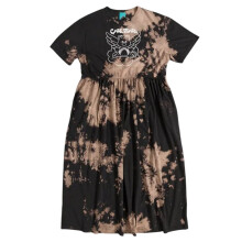 (S, Black) Care Bears Womens/Ladies Bad Angel Midi Tie Dye Smock Dress