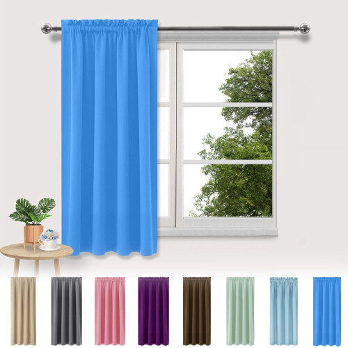 Solid Heat Insulation Curtain Pink 63x38 Inch 2