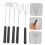 Supvox Black Stainless Steel Fork Set Comfortable Handle 5 7