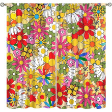 Boho Floral Vintage Curtains 2 Panels 63x63 inch