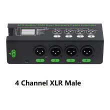 2 Paio di Cavi Extender Audio/DMX XLR A 4 Canali 6.5 + 3 Pin su Rete Extender Segnale di Rete DMX512 1 Maschio+1 Femmina