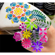 Ferramentas de Pétalas de Flores para Pintura de Pontos 20 Formas de Pétalas Ferramenta de Pontilhamento Mandala Ferramentas de Arte de Pontos para