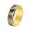 Stainless Steel Camouflage Rotatable Ring Gold Size 9 1