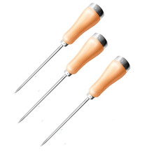 Ice Pick Tool with Stainless Steel Needle Wooden Handl, for Breaking Ice in Freezer for Kitchens, Bars Camping 3pack