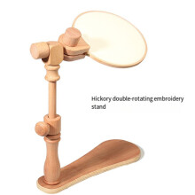 Embroidery Hoops Stand Adjustable Hand Stitch Stand Versatile Beech Wood Holder Rotary Hoop Holder Embroidery Tool