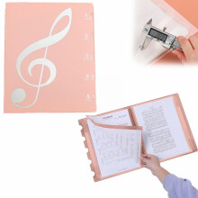 Office Craft Stationery Music Folder 20 Pages Morandi Pink