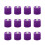 LED Electronic Candle Lights Purple 12 Pcs 2