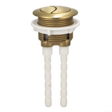 Flush Button Brushed Brass Universally Toilet Dual Flush Button Fit 38mm Cistern Hole, Powerful and Hygienic Flush