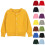 Girls Uniform Sweater Casual Round Neck Button Front 1