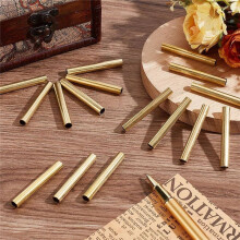 35Pcs Slimline Pen Tubes Pen, 7mm OD X 0.5mm Wall Thickness 52mm Length Seamless Round Tubes for Crafts DIY Pen Making