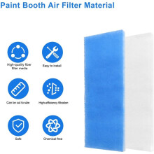 Airbrush Spray-Booth Filter Paint Spray-Booth Air Filter Portable Hobby Airbrush Spray-Hood Booth Filter Set (16x7in)