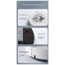 Automatic Mopping Robot Vacuum Cleaner 3in1  Home Wireless Sweeping Wet and Dry Ultra-Thin Cleaning Machine Black