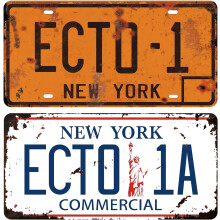 ECTO-1 ECTO-1A License Plate Replica Metal 12x6 Inch