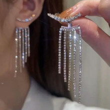 925 Silver Cubic Zirconia Drop Earrings for Women 1 Pair