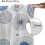 Abstract Circle Curtains Blue Dotted Striped Graffiti 6