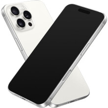 Fake Phone Dummy Prop Black Screen 16 Pro Max White Titanium