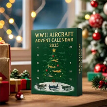 Flygplan 24 Dagars Julnedräkningskalender med 2D Akryl Warbirds Juladventskalender Julnedräkningskalender