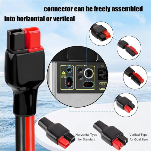 10AWG Solar Panel Cable Solar Extension Cable for Portable Power Station Solar Panel Solar Generator