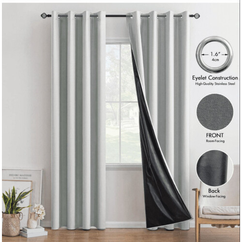 Light Pink Blackout Curtains 39x63 Inch 2-Pack 2