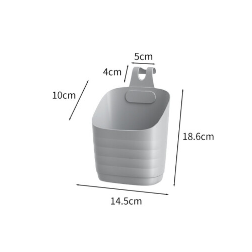 Small Hanging Basket Set Gray 3-Piece Wall-Mounted