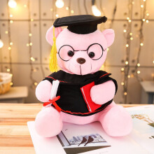 Graduation Bear Plush Toy with Cap, Doctor Theme, 1 Piece