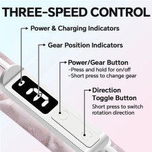 Rechargeable Electric Nail Drill Kit with 3 Modes and LED Display, Manicure Pedicure Polishing Grinding Machine