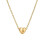 Initial Pendant Necklace 18K Gold Plated Figaro Chain 1