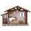 Hand-painted resin Christmas nativity stable with manger 2