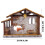Hand-painted resin Christmas nativity stable with manger 3