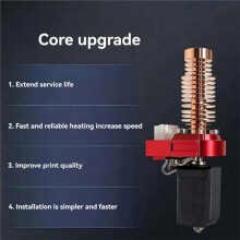 Ceramic Hotend Kit for Flashforge Adventurer 5M/ 5M Pro with 4pcs 0.25/0.4/0.6/0.8mm Hardened Steel/0.4mm Brass Nozzle