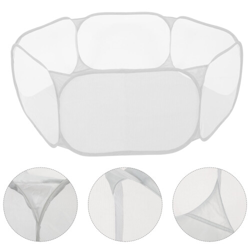 MUSEYA Foldable Pet Playpen Grey Polyester 1 Set