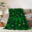 St. Patrick's Day Throw Blanket Green Shamrocks 50x60 1