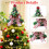Christmas Tree Topper Star Decoration with Santa Hat 4