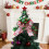 Christmas Tree Topper Star Decoration with Santa Hat 5