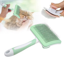 Stainless Steel Pet Comb with Release Button 1pc