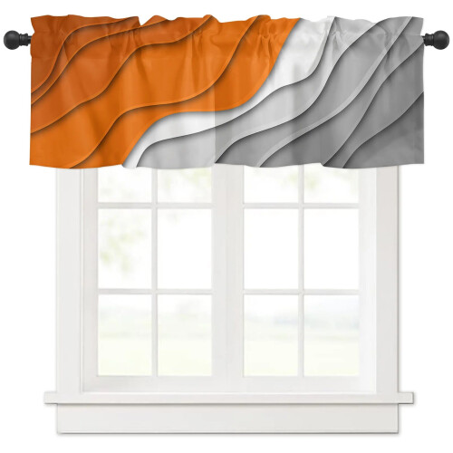 Abstract Orange Grey Gradient Curtains for Living Room 1