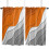 Orange Grey Gradient Abstract Curtains for Living Room 5