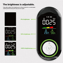 CO Detector Alarm with LED Display Temperature Humidity Monitor for Kitchen Garage Boiler Home Safety US PLUG