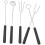Supvox Black Stainless Steel Fork Set Comfortable Handle 5 4