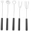 Supvox Black Stainless Steel Fork Set Comfortable Handle 5 5